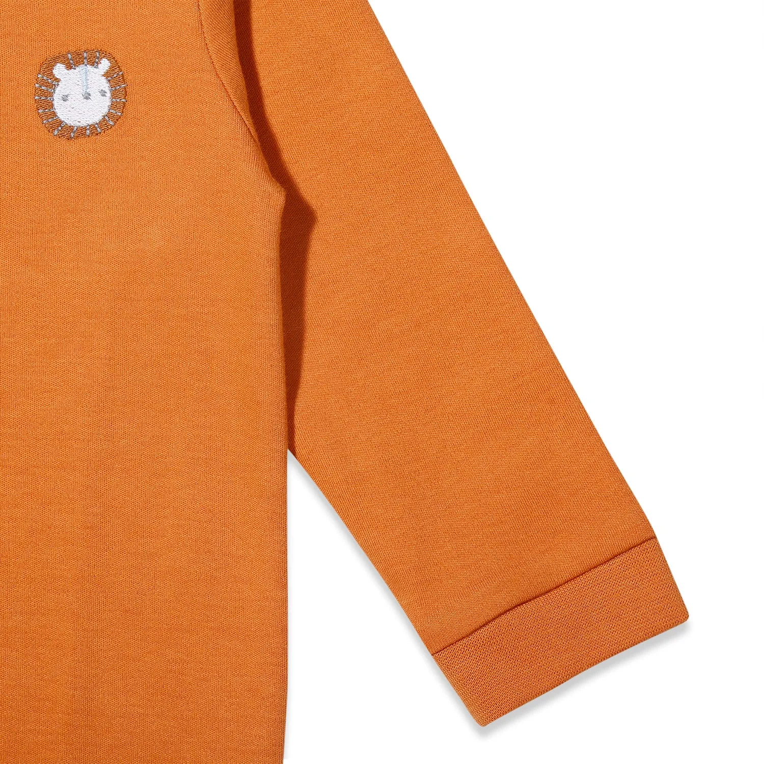 Romper With Lion Embroidery