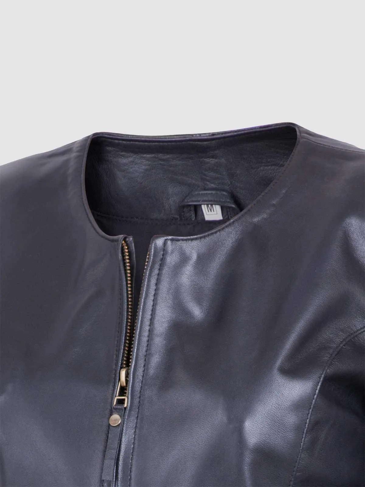 Round Neck Collarless Jacket