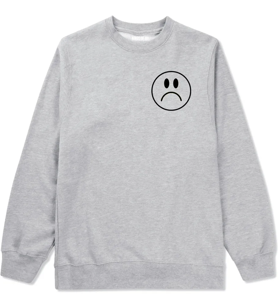 Sad Face Chest Mens Crewneck Sweatshirt