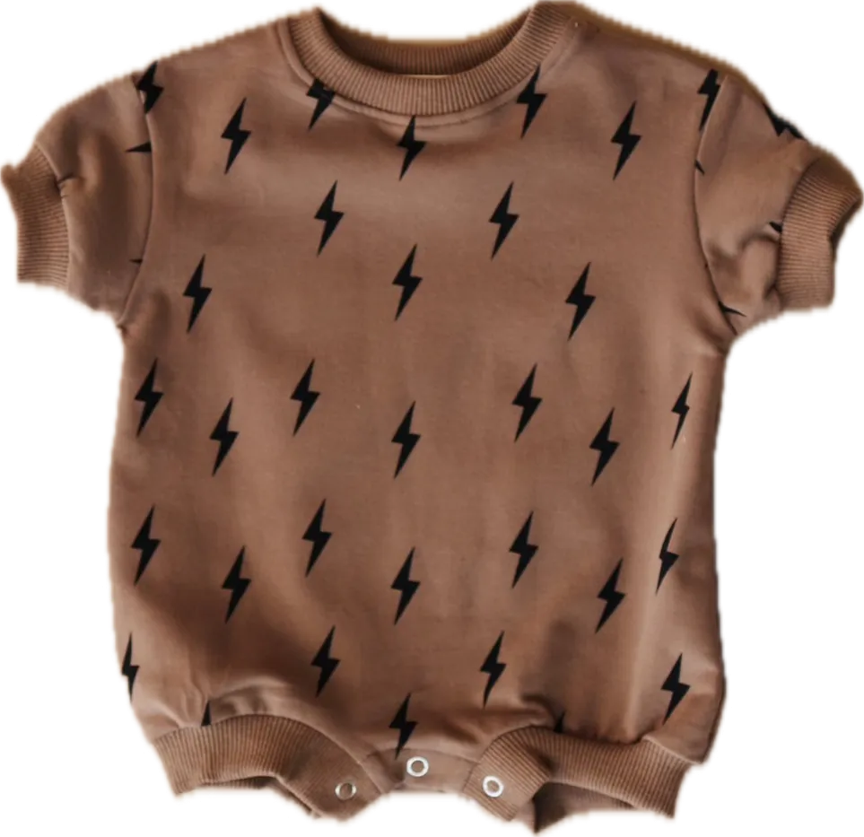 Short Sleeve Romper | Lightning Bolt