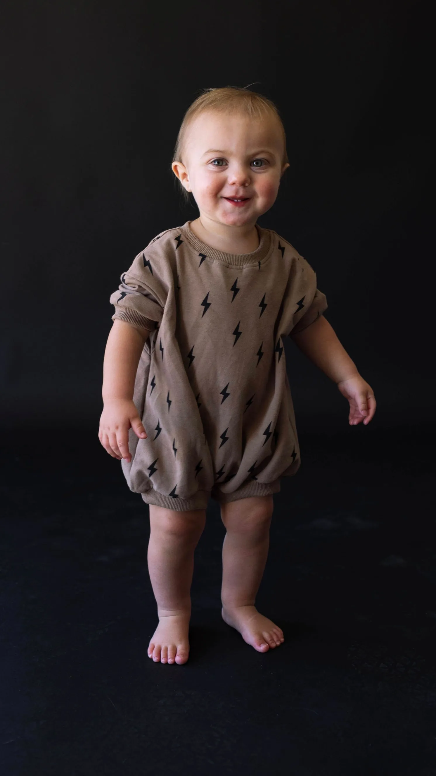 Short Sleeve Romper | Lightning Bolt