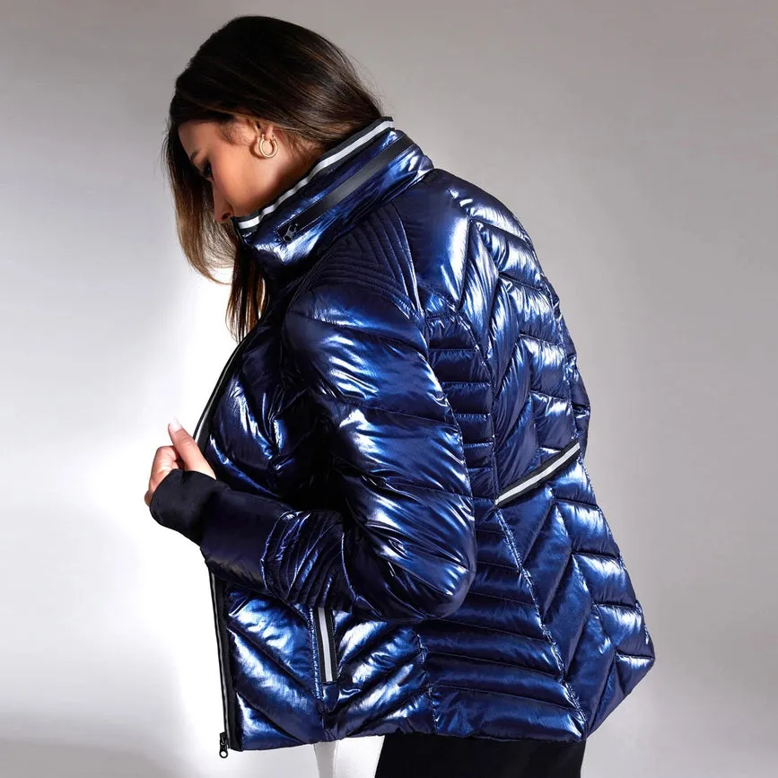 Super Hero Puffer with Reflective Trim  Dress Blues