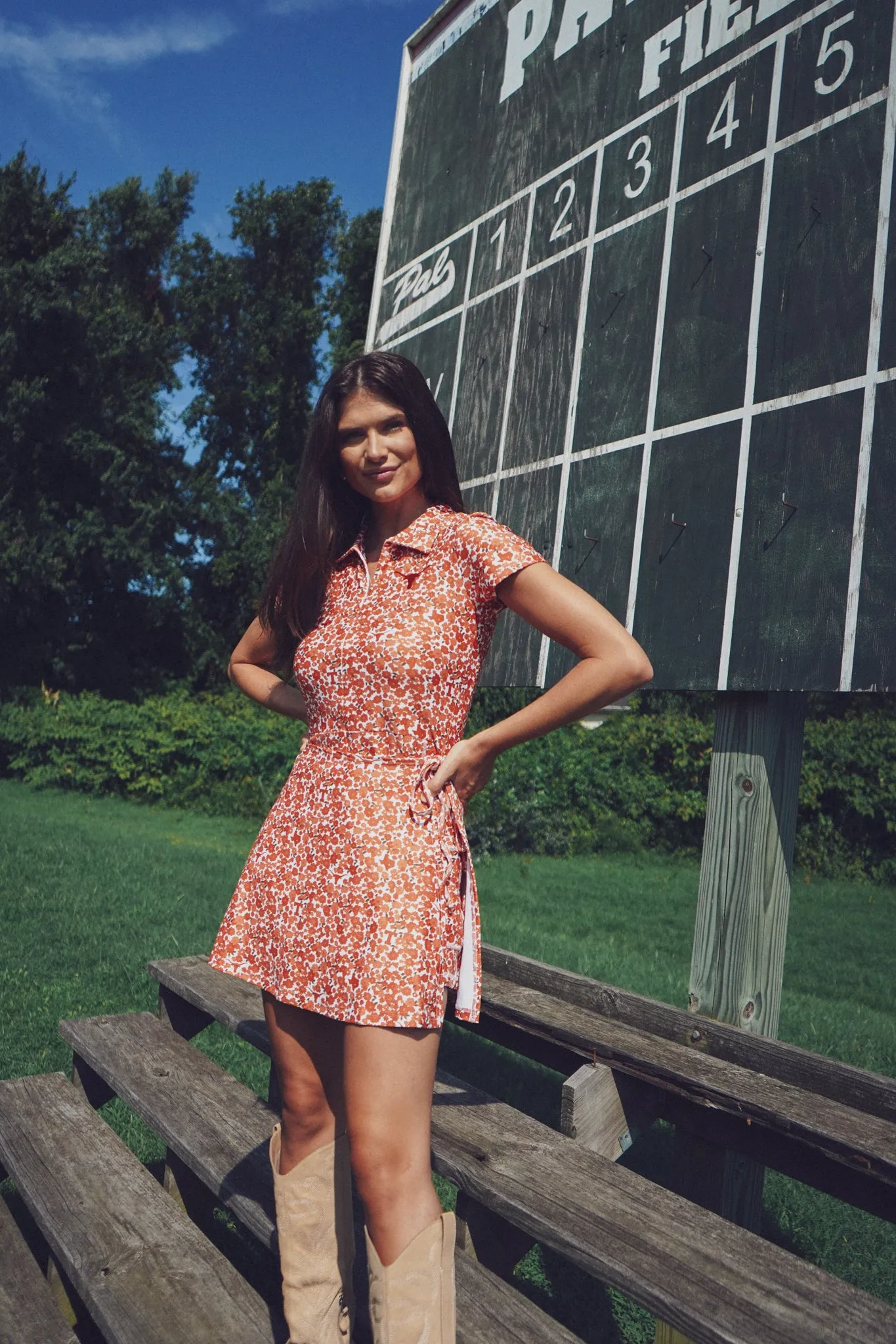 Tailgate Collection Ivy Dress - Texas Micro Poppy
