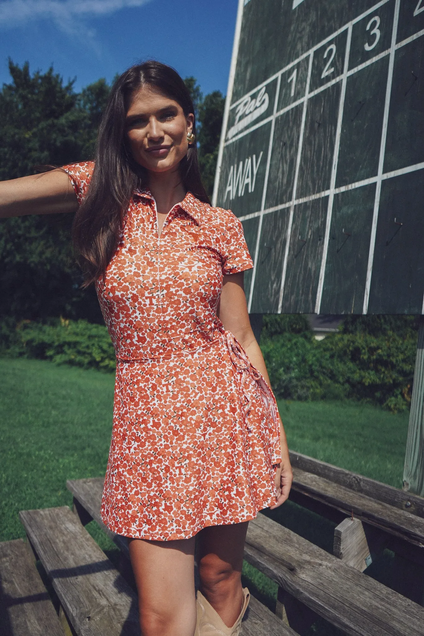 Tailgate Collection Ivy Dress - Texas Micro Poppy