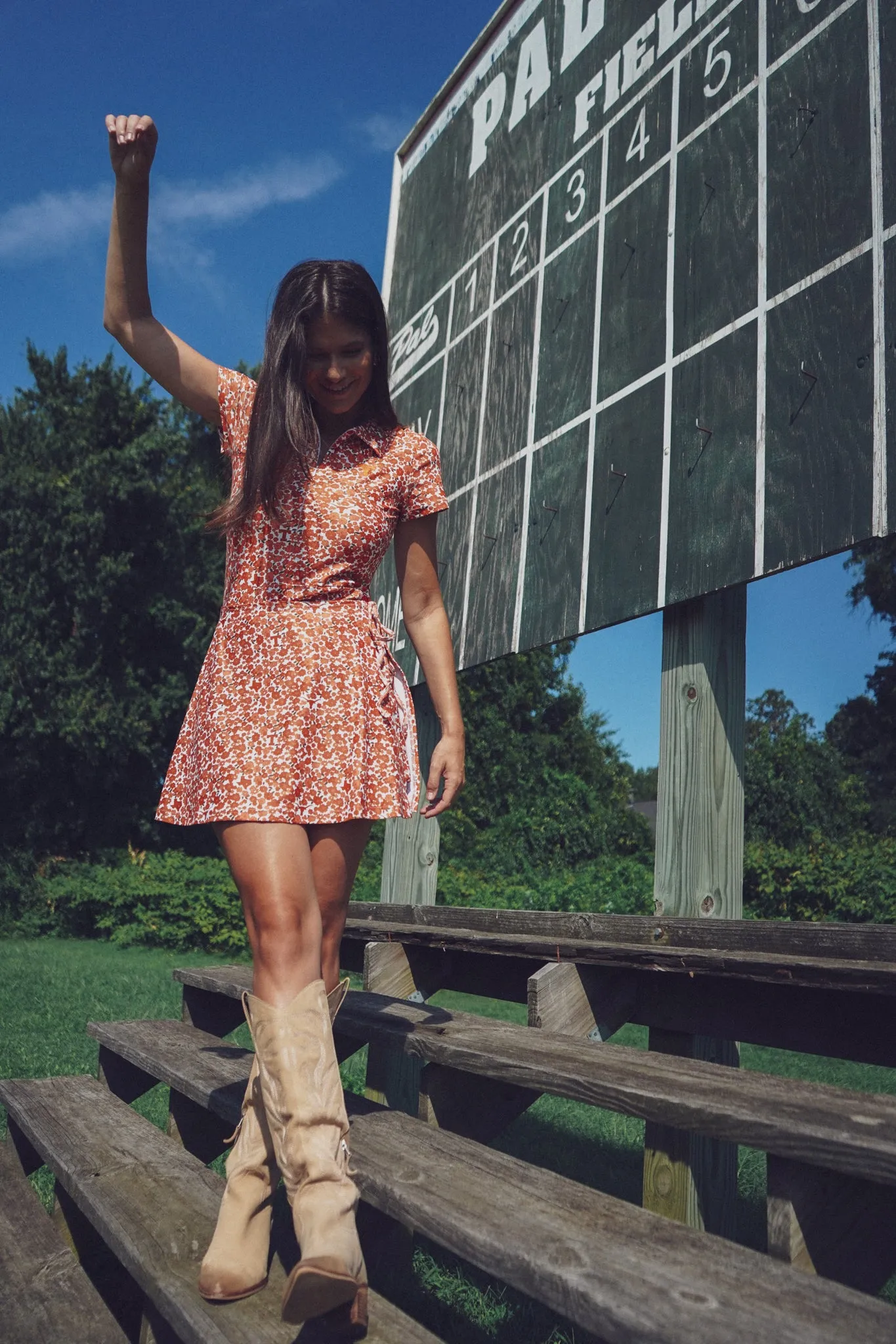 Tailgate Collection Ivy Dress - Texas Micro Poppy
