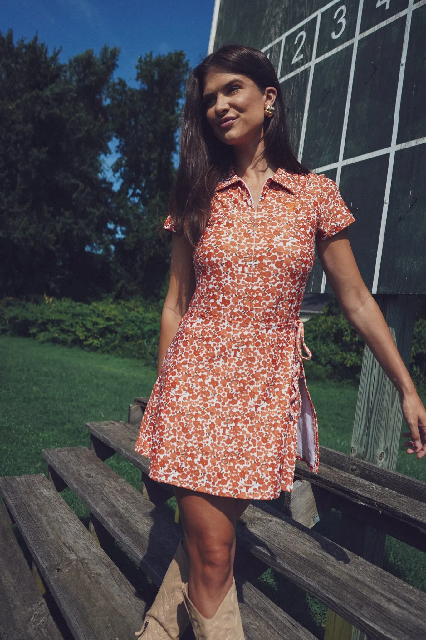 Tailgate Collection Ivy Dress - Texas Micro Poppy