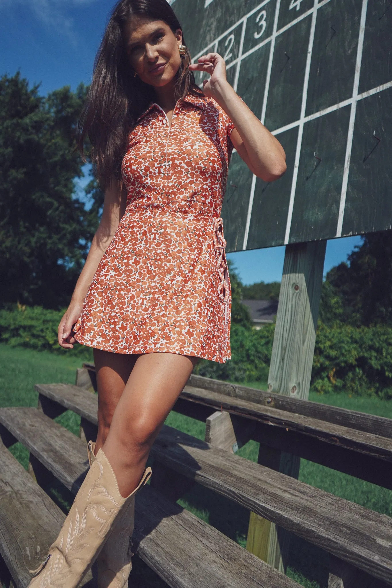 Tailgate Collection Ivy Dress - Texas Micro Poppy