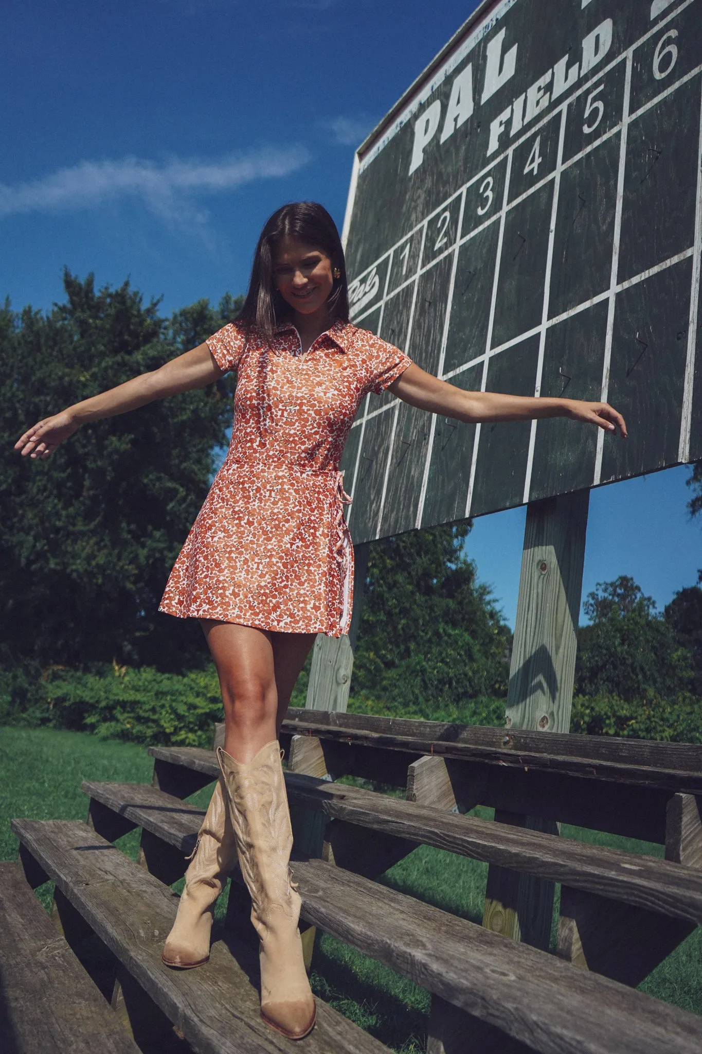 Tailgate Collection Ivy Dress - Texas Micro Poppy