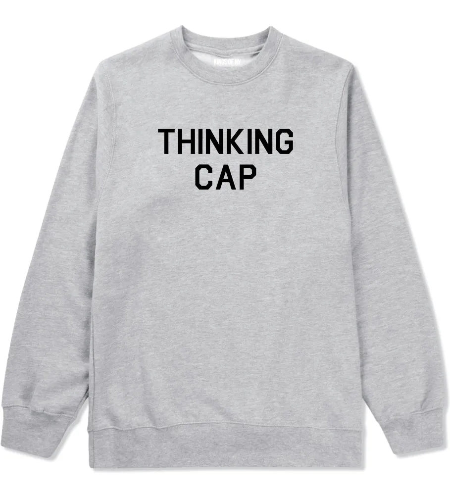 Thinking Cap Funny Nerd Mens Crewneck Sweatshirt