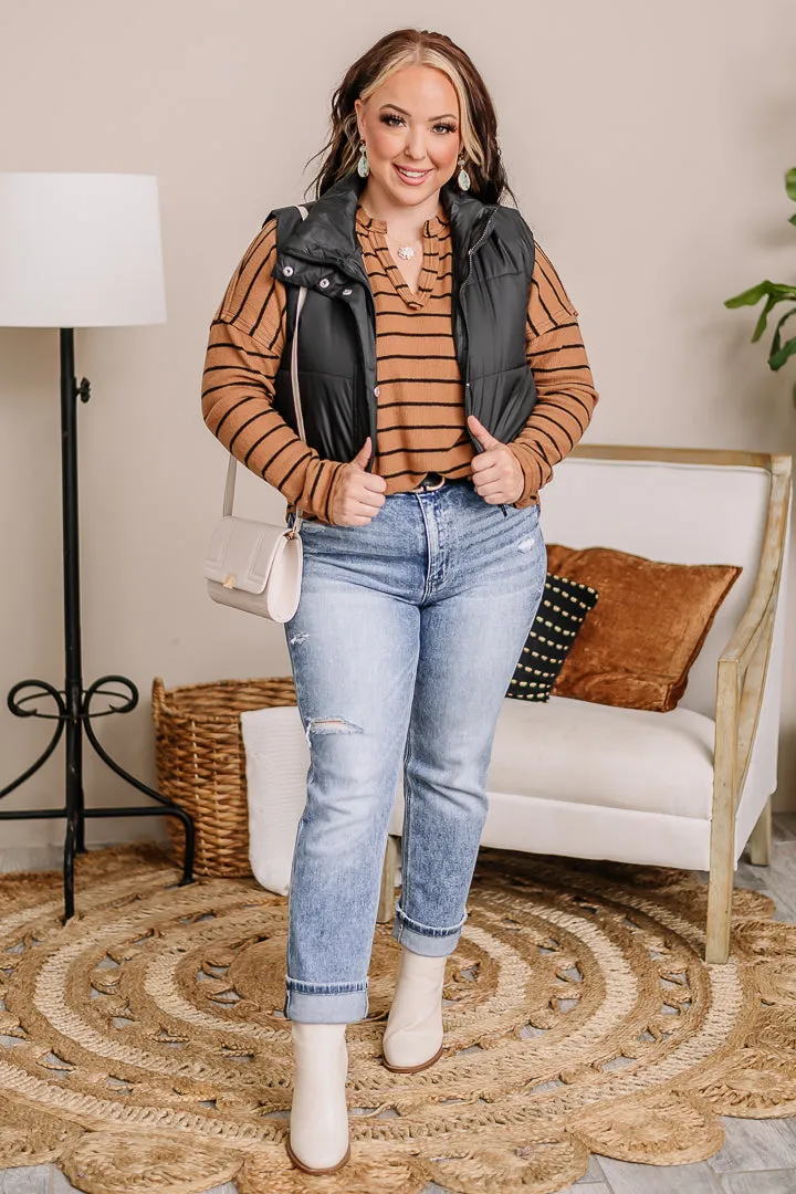 Till We Meet Again Puffer Vest | Black