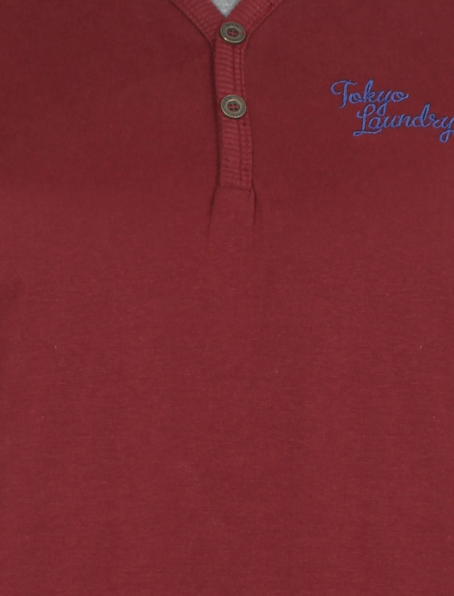 Tokyo Laundry henley top in oxblood