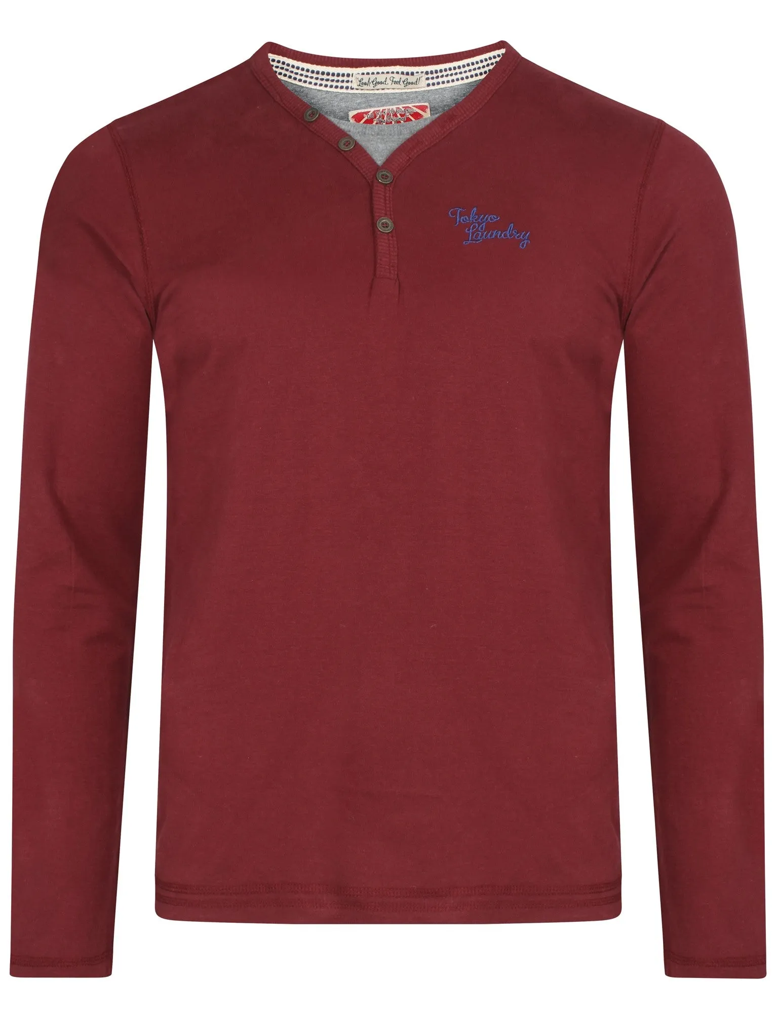 Tokyo Laundry henley top in oxblood