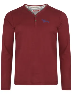 Tokyo Laundry henley top in oxblood