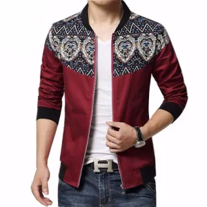 Trendy Flower Sleeve Patchwork Korean Slim Fit Jacket