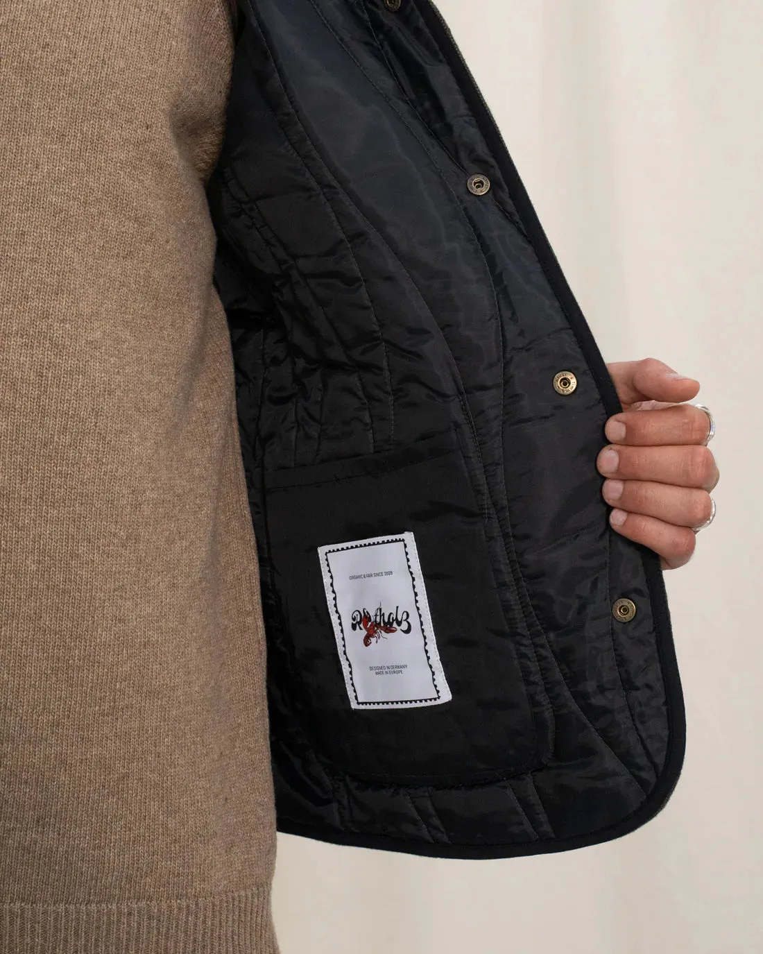 unisex quilted jacket - dark green