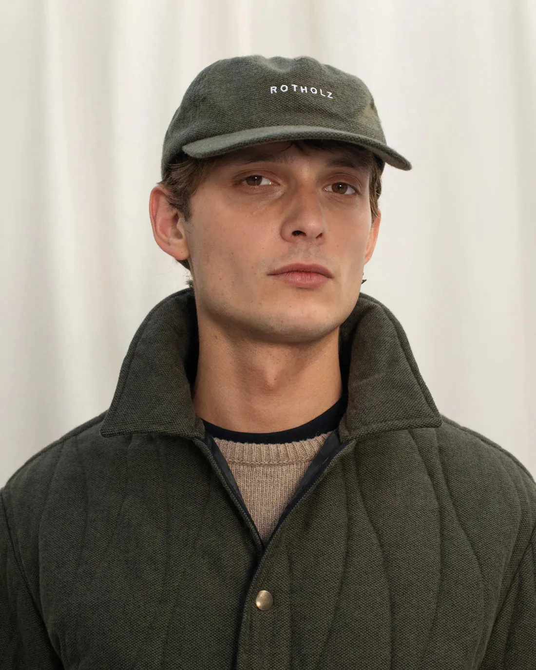 unisex quilted jacket - dark green