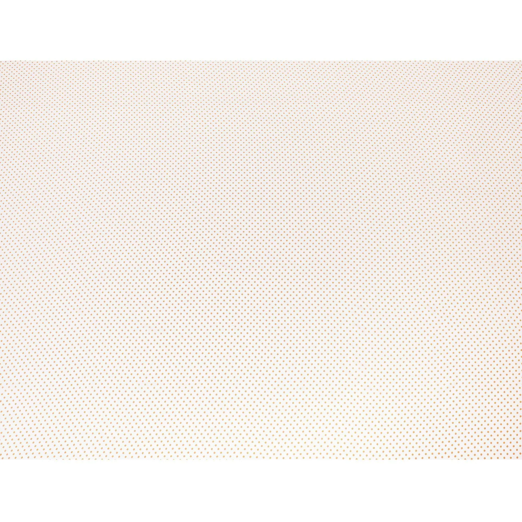 White viscose crepe fabric with royal orange dots print in polka dot design-D7824