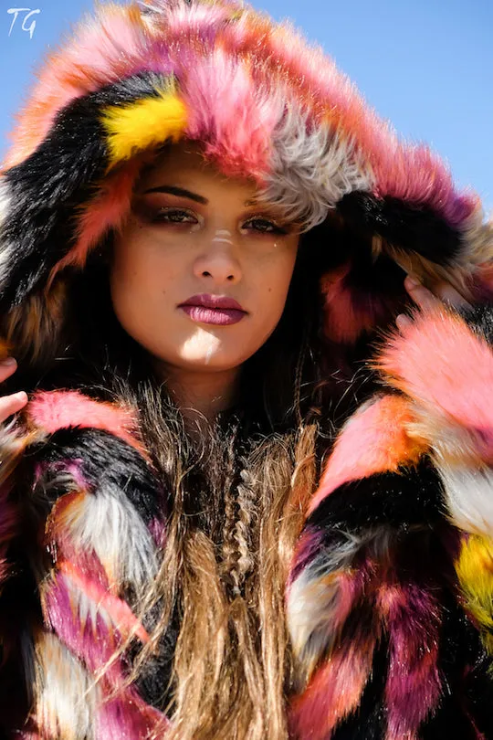 Women's Desert Warrior Coat in "Dark Acid"