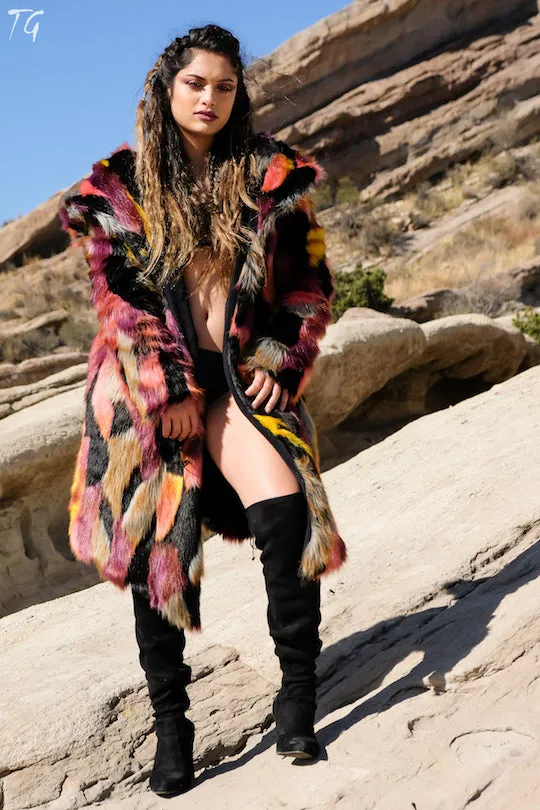 Women's Desert Warrior Coat in "Dark Acid"
