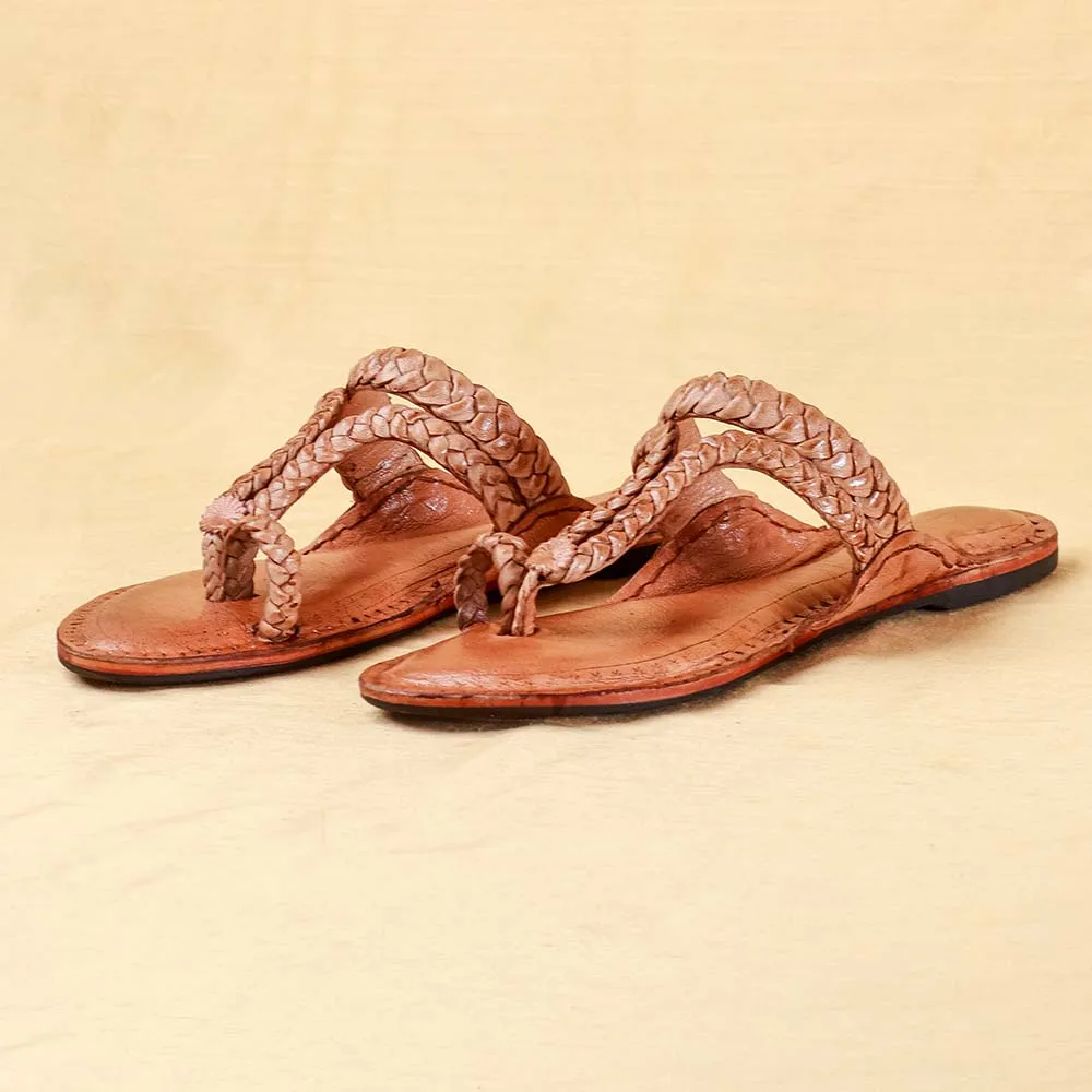 Women's Radiant elegance Kolhapuri Chappal Handcrafted Sandal for women and girls