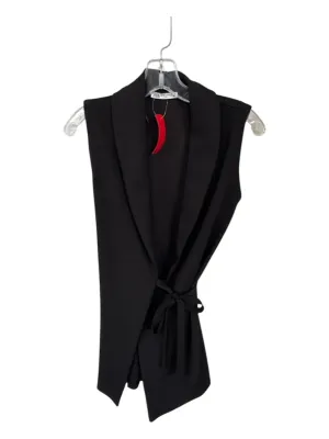 Zara Size XS Black Sleeveless Wrap Dress